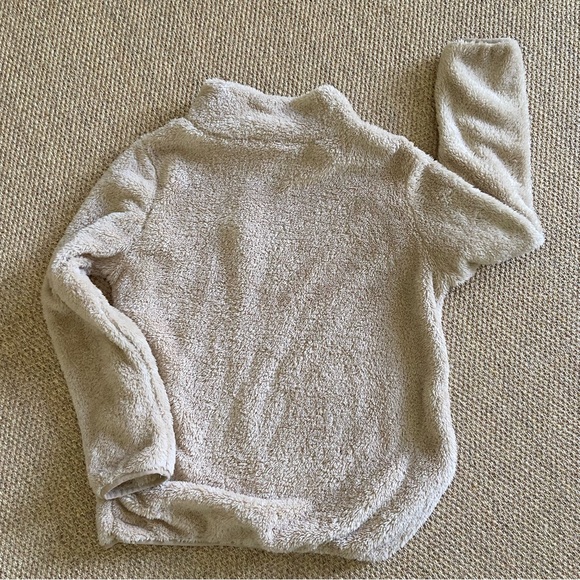 Khaki Fleece Pullover Top -M - Picture 2 of 4